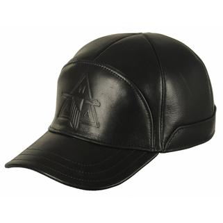 Бейсболка кожаная чёрная North American Cap (Art.33)